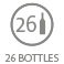 • Capacité de bouteilles (75 cl.- 300mm.): 26