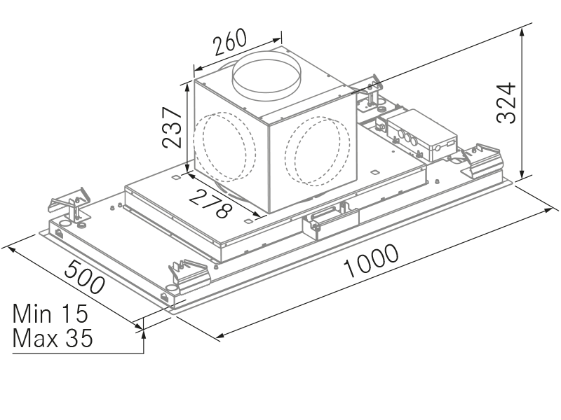 Hottes - Nitro 360 Plus - Dessin technique